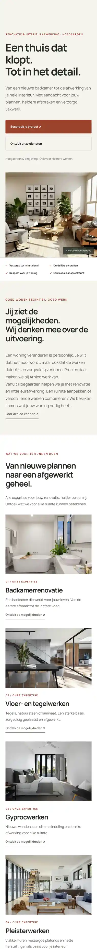 Schermafbeelding van Arnico op een smartphone