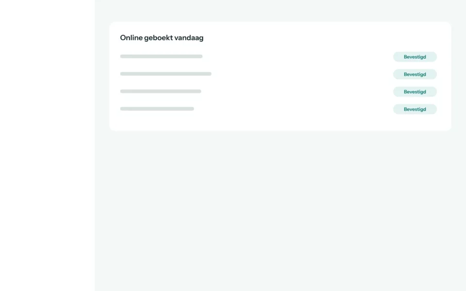 Scherm van de demowebsite Praktijk Flow